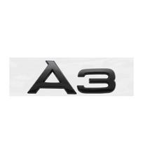 ABS Car 273mm Hood Front Grill 192mm Rear Trunk Sticker Quarrto Auto Decal Emblem Accessories For Audi A3 2003-2020 4Ring Logo Audi black