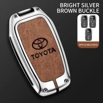 Automobilio rakto dėklas Dangtelis Korpusas Toyota Land Cruiser 200 Prado Crown Yaris Cross Hilux Innova Fortuner Camry Alphard PREVIA Vellfire brown