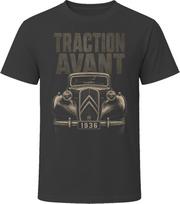 1936 Traction Avant Vintage Classic Car T Shirt S gray