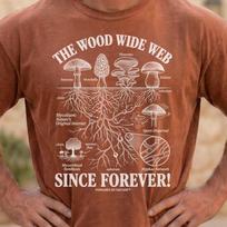 Mushroom Biology Science T-Shirt, Retro Fungi Diagram Tee, 90s Academic Lab Top, Comfort Colors® Unisex Shirt, STEM Learning Gift 100 brown