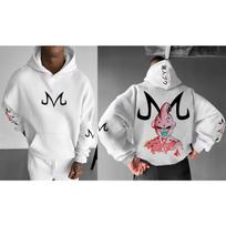 Dragon Ball Vyrų gobtuvas megztinis Majin Buu Japonų anime Pavasaris Ruduo Berniukų Vaikų ilgomis rankovėmis Tėvų ir vaikų apranga 6XL gray