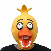 Autentiška Five Nights At Freddy's pilno veido kaukė, pagaminta iš natūralaus latekso, suaugusiems Chica yellow