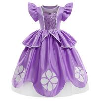 Sofia princesės Helovino suknelė - Mergaičių vasaros kostiumas 130 cm purple