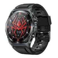 2025 Naujas išmanusis laikrodis KE6 1,43 colio AMOLED ekranas Vyriškas juodas sportinis laikrodis KE serija Bluetooth skambutis Sveikatos monitorius IP68 vandeniui atsparus Black silicone belt gray