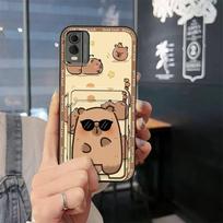 Dirt-resistant TPU Phone Case For Nokia C32 Durable Soft case Anti-knock Waterproof Full wrap Shockproof Card sleeve Nokia C32 beige