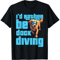 Dog Dock Diving Dog Jumping Funny Dog Sports Dock Diving Dog T-Shirt XXXXXL