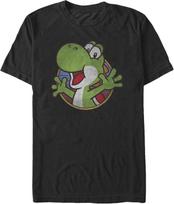 Nintendo Men's Super Mario Yoshi Color Fade Circle Logo T-Shirt M juoda