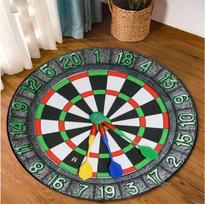 Fashion Sport Dart Target Round Carpet Room Decor Area Rug Carpets for Living Room Bedroom Table Alfombra Kid Non-slip Floor Mat Diameter 60cm