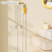 Carrot-Shaped Drain Brush for Hair Removal and Toilet Cleaning beige