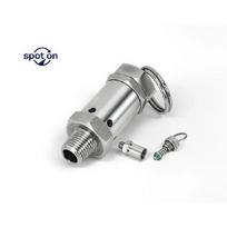 304 Stainless Steel Safety Pressure Relief Valve 1/2''1/4''BSPT/NPT Threaded,0.5-10 Bar Exhaust 10 Bar Fixed
