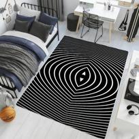 Black white line eyes abstract cat hogar Bedside Rug Kitchen Bath Floor Mat Hallway Balcony Carpet Entrance Doormat Decor Home 40x60cm( 15x23in ) gray