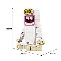 MOC Mano Dainuojantis Monstras Statybinių Blokelių Rinkiniai Muzikinis Robotas Choras Plytelės Žaidimas Animacinis Monstras Plytelės Surinkimo Žaislai Vaikų Gimtadienio Dovana white