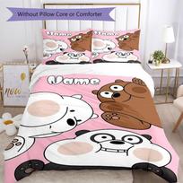 Warner Bros. Works (45) Customize your name Bedding Set Breathable Duvet Cover with Pillowcases Home Decoration Birthday Gift 135cmx200cm