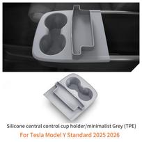For Tesla Model Y Standard 2026 Multifunctional Silicone Central Control Cup Holder+Storage Box Glasses Holder Tray Accessories pilka