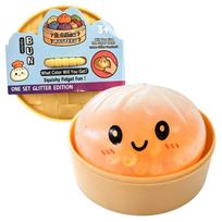 Box Large Dumpling Stress Ball With Steamer Colorful Squishy Bun Sensory Toy For Anxiety Relief Squeeze beige