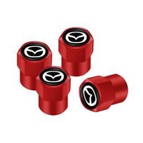 4Pcs Aluminum Alloy Car Wheel Tire Valve Caps Stem Cover For Mazda 2 6 3 CX5 CX80 CX70 CX90 MX30 CX60 CX50 CX30 BT50 e-TPV CX-7