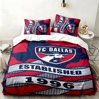FC Dallas 3pc set Perfect for bedroom use Comfortable bedding set includes a duvet cover and two pillowcases Ideal birthday or Christmas gift 135cmx200cm red