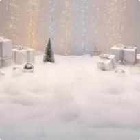 Dirbtinio sniego antklodė, susukama, dirbtinė, lengva, parduotuvių vitrinoms white