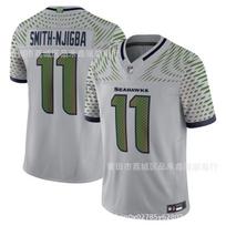 Seattle Seahawks Football Jersey Cotton Team Sport Shirt Men Women Rugby Training Uniform XL gray
