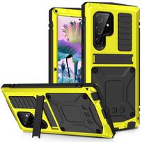 Tvirtas šarvų sunkiojo metalo dėklas, skirtas Samsung S24 S23 S22 S21 Plus S20 Note 20, ypač aliuminio smūgiams atsparus dangtelis, grūdintas stiklas For Galaxy S21 Plus&Case & Strap