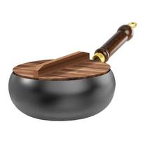 Handmade Forging NON-STICK PAN Household Stir Fry Stew Pot Flat Bottom Small Frying Pan Kitchen Gas Stove Universal Pan Cookware brown
