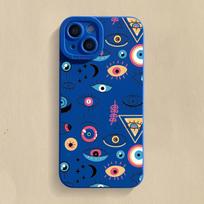 Fashion Eyes Silicone Phone Case For  Redmi Note 13 12 11 Pro Plus 13 12S 11S 11 10S 10 Redmi 12 4G 13C Shockproof Cover RedmiNote13ProPlus5G blue