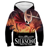 Hollow Knight Spaudiniai Gobtuvai Megztiniai Ruduo Vilnos Puloveris Berniukams Mergaitėms Sportinis Kostiumas y2k Viršutiniai Drabužiai Sudadera Anime Gobtuvas Vaikų Drabužiai M brown
