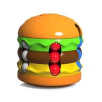 Hamburger French fries Magic Rotating Beans Puzzle Mind Challenge Games IQ Brain Teaser Stress Relieving Toys Unique Gifts green