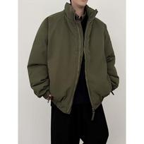 Lazy Japanese-American Retro Velvet Stand Collar Cotton Jacket - Unisex Winter Workwear XXL brown