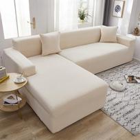 Elastic Non-Slip Sofa Cover Universal All-Inclusive Full Cover Four Seasons Lazy Sofa Towel Stretchable Cloth 70-90cm beige
