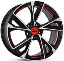 Ratlankis MAM LEICHTMETALLRÄDER RS6 BFPRI R16x7 5x100 ET 38 CB 63.4 (Black Front Polished Red Inside)