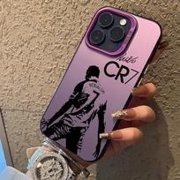 Žinomi futbolininkai C-CR7 Telefono dėklas iPhone 17 16e 16 15 14 13 12 11 Pro Max XR 8 7 Air Plus Anti-Drop Matinis galinis dangtelis iPhone 14