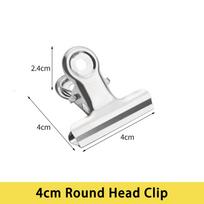 Multifunctional Stainless Steel Metal Binder Clips Multi-size Round/Flat/Mountain Head Paper Clips Seal Clip Students black