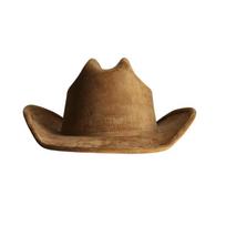 Mexican Vegan Suede Cattleman Cowboy Hat For Women Men Fashion Travel Party Hat Sombrero Vaquero 56-58cm brown