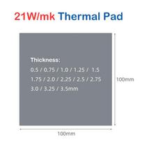 Soft 21W/mk Thermal Pad for CPU GPU Heatsink Cooling Conductive Silicone Pad High Performance Thermal Silicone Pad for PS4 SSDs 1.0mm gray