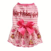 New Cat and Dog Princess Skirt Dog Happy Birthday Skirt Pet Clothes XS rožinė