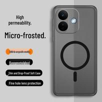 Redmi Note 17 Pro Ice Mist Transparent Magnetic Case - Frosted, Thin, Lightweight Protective Cover