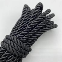 4,5 m/partija 6 mm 3 gijų Paracord virvė Polipropileno virvė namų dekoravimo reikmenims „pasidaryk pats“ rankų darbo namų tekstilės dekoravimui 5yards 4.5m black