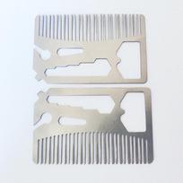 Multi-Tool Card, Stainless Steel Comb, New Creative Corkscrew, Hairdressing Comb, Beard Comb sidabras