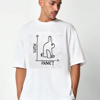 Duck Rabbit Optical Graphic T-Shirt Funny Math Physics Science Geek Unisex 100% Cotton Novelty Gift T-Top 120 white
