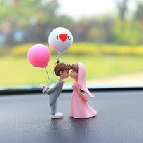 Get Married Car Ornaments Wedding Dress Kiss Balloon Action Figure  Home Decor style 4