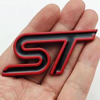 3D Metal Styling ST Logo Car Front Grille Badge Rear Trunk Emblem For Ford Focus NER2 Edge Explorer Mondeo Fiesta Escape Accessories brown