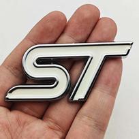 3D Metal Styling ST Logo Car Front Grille Badge Rear Trunk Emblem For Ford Focus NER2 Edge Explorer Mondeo Fiesta Escape Accessories