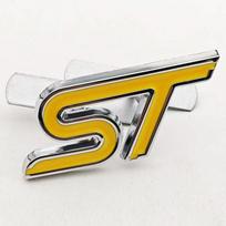 3D Metal Styling ST Logo Car Front Grille Badge Rear Trunk Emblem For Ford Focus NER2 Edge Explorer Mondeo Fiesta Escape Accessories