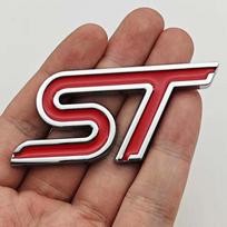 3D Metal Styling ST Logo Car Front Grille Badge Rear Trunk Emblem For Ford Focus NER2 Edge Explorer Mondeo Fiesta Escape Accessories