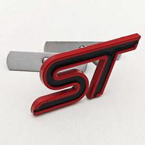 3D Metal Styling ST Logo Car Front Grille Badge Rear Trunk Emblem For Ford Focus NER2 Edge Explorer Mondeo Fiesta Escape Accessories