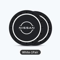 For Nissan 2Pcs Silica GEL Car Cup Holder Anti-Slip Insert Coaster Mat Navara Almera Sentra Rogue Pathfinder Sylphy Leaf black