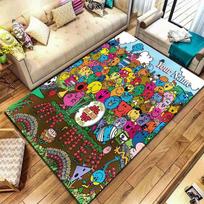 Mr. Men Little Miss Custom Name Carpet Rug for Living Room Bedroom Home Sofa Decoration,Kids play Non-slip Floor Mat 40x60cm( 15x23in )