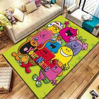 Mr. Men Little Miss Custom Name Carpet Rug for Living Room Bedroom Home Sofa Decoration,Kids play Non-slip Floor Mat 40x60cm( 15x23in ) white