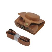 Vintage-Style PU Leather Camera Case Canon PowerShot G7 X Mark II III G7X2 G7X3 Compact Protection Sleeve G7X3/G7X2 Brown